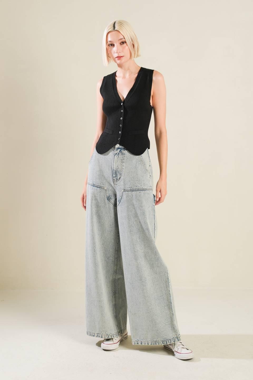 If I Know Me Denim Pants in light, view 8 — Soul Flow Apparel