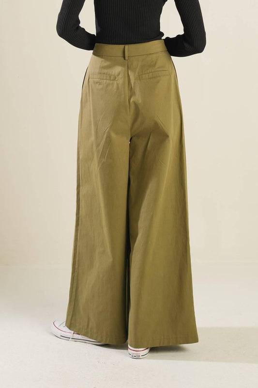 Hidden Reflections Woven Pants in olive, view 2 — Soul Flow Apparel
