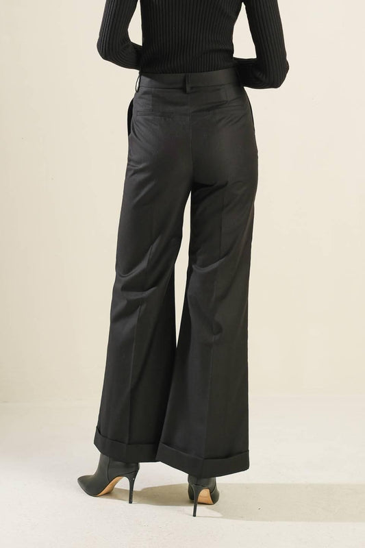 Falling Deeper Woven Pants in black, view 2 — Soul Flow Apparel