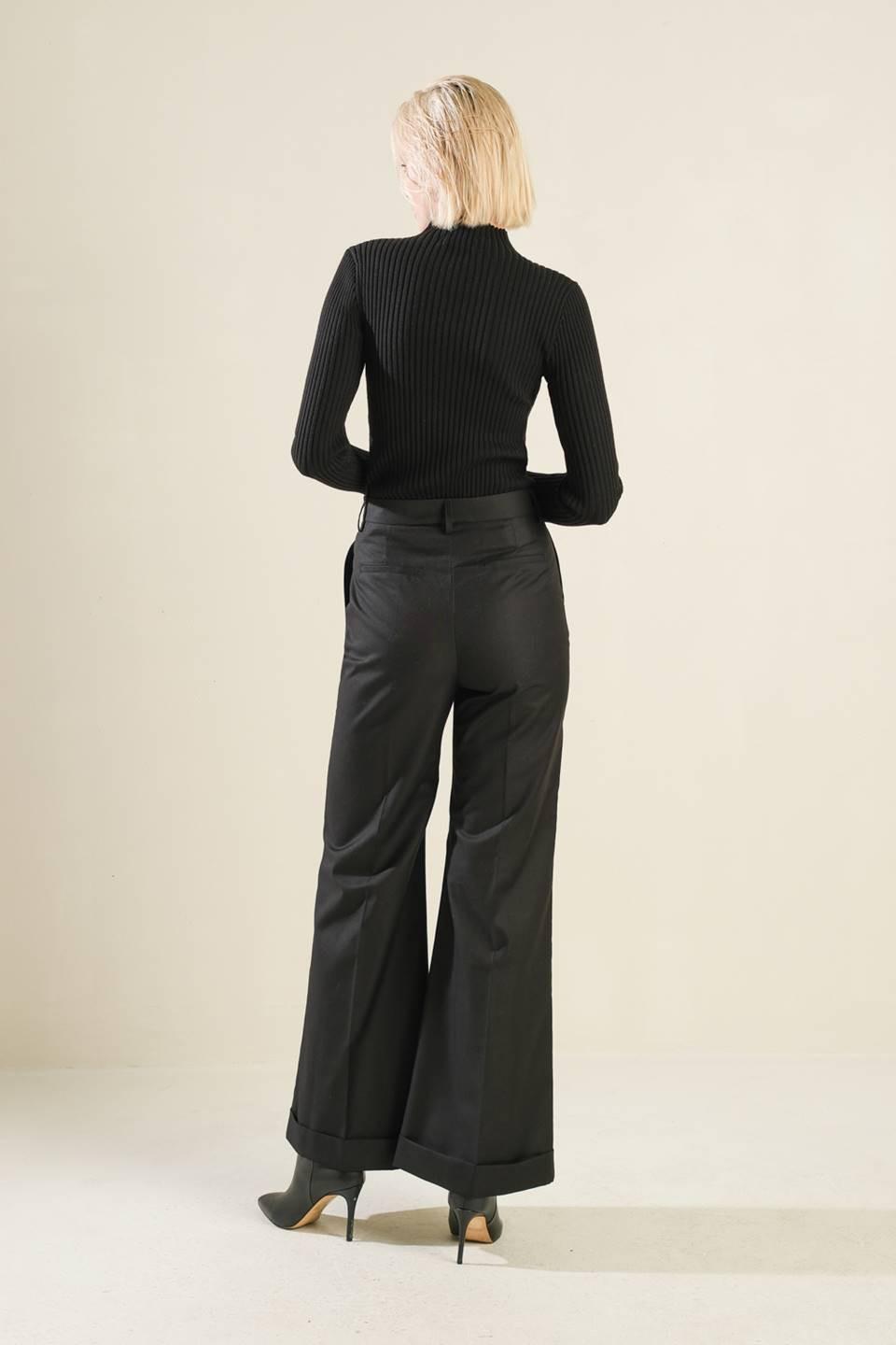 Falling Deeper Woven Pants in black, view 6 — Soul Flow Apparel