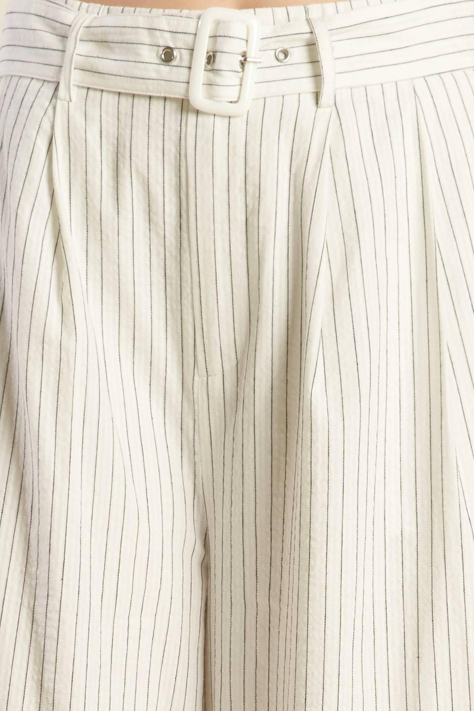Lead the Way Woven Seesucker Pants in white, fabric swatch — Soul Flow Apparel