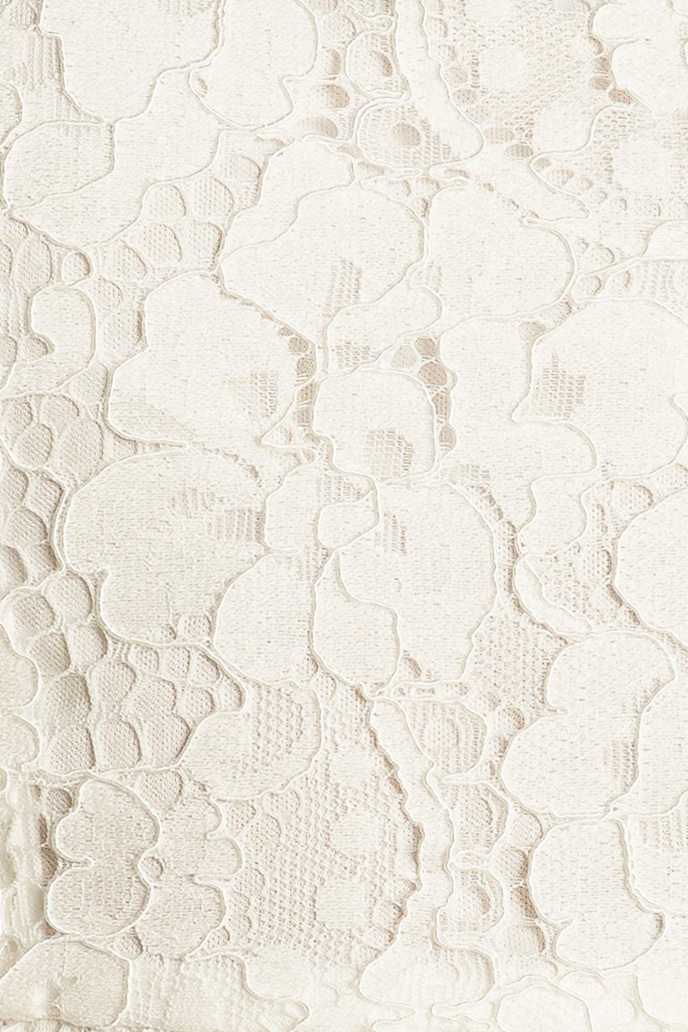 We Trust You Woven Lace Pants in white, fabric swatch — Soul Flow Apparel