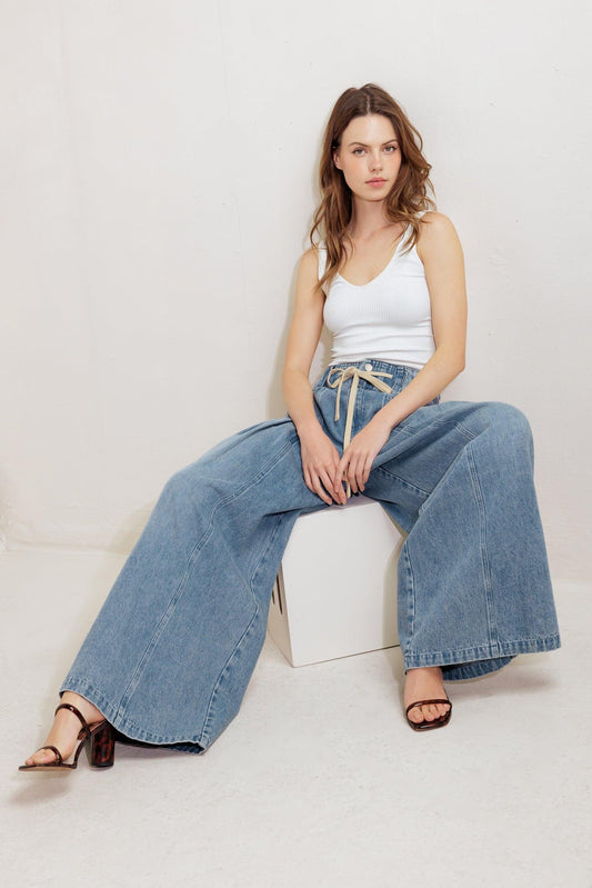 Calm & Collected Blue Denim Pants, view 7 — Soul Flow Apparel