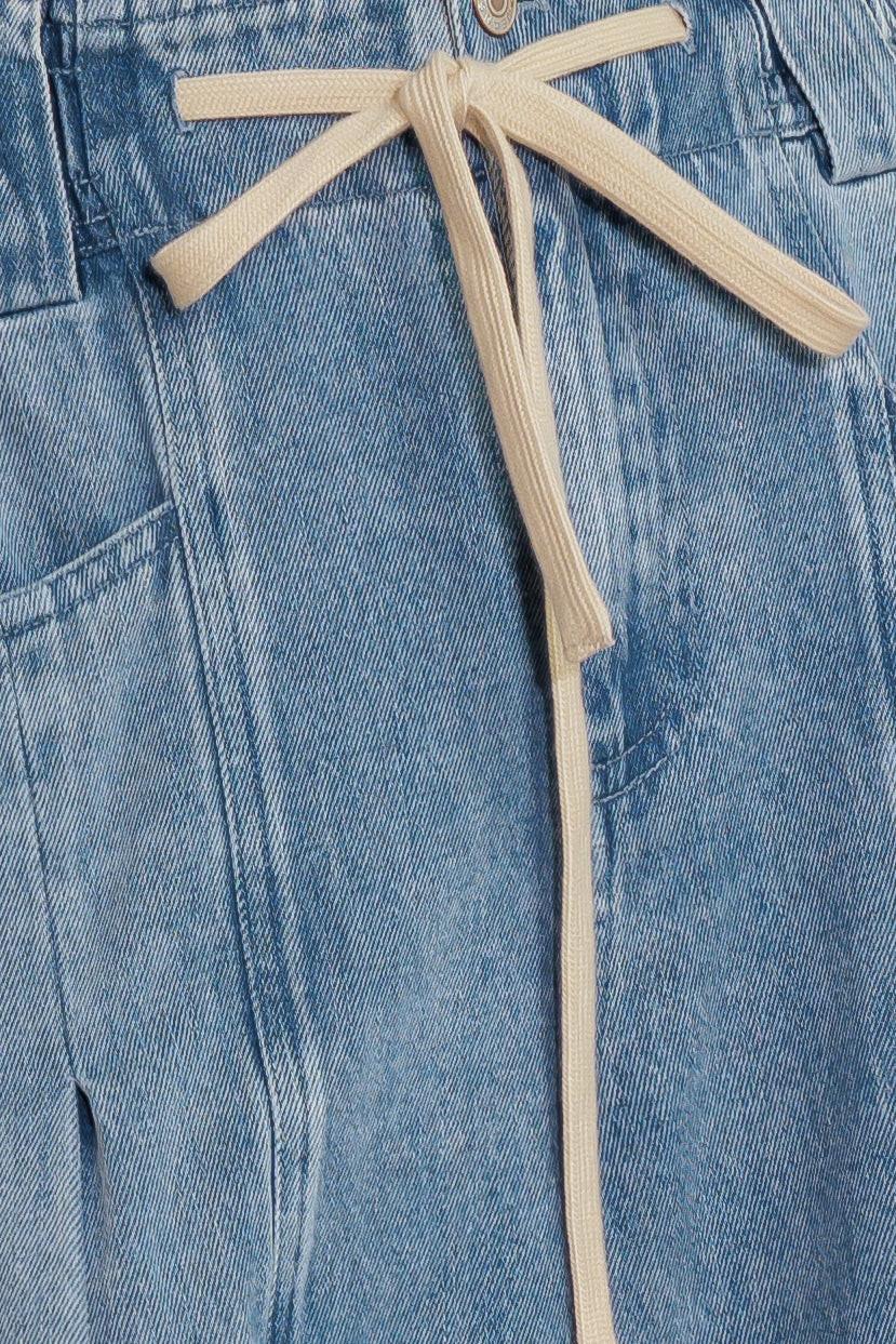 Calm & Collected Blue Denim Pants, fabric swatch — Soul Flow Apparel