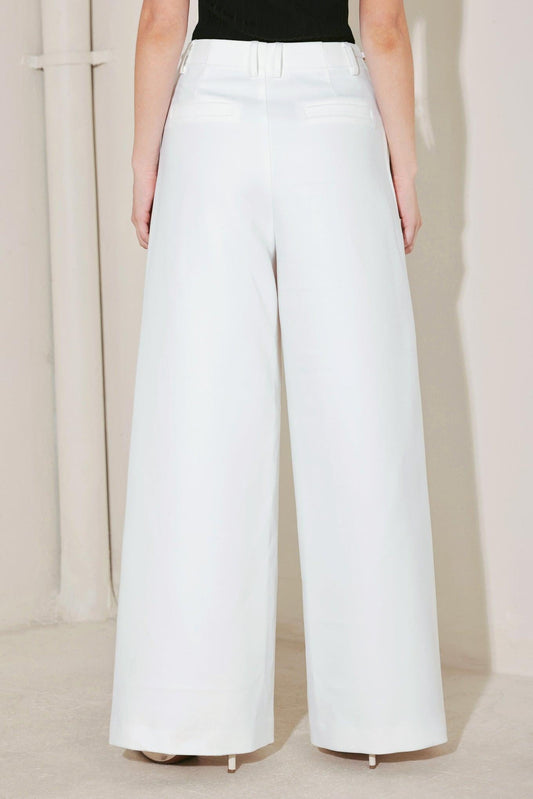 Power Line Theory Woven Pants in off-white, view 6 — Soul Flow Apparel