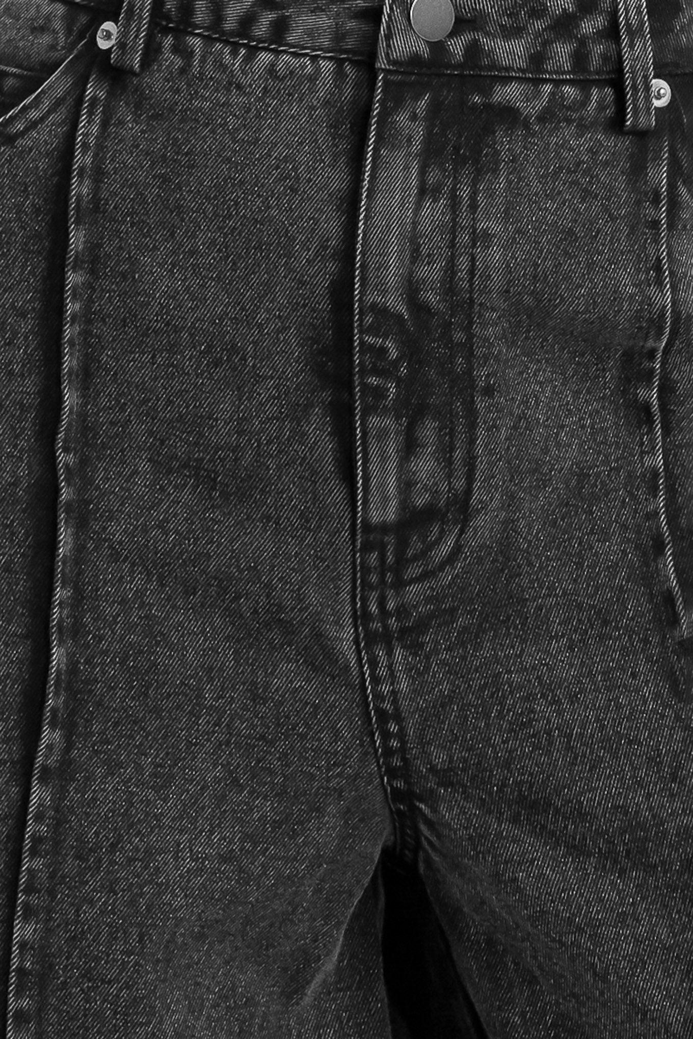 Graphite Muse Denim Pants in black, fabric swatch — Soul Flow Apparel