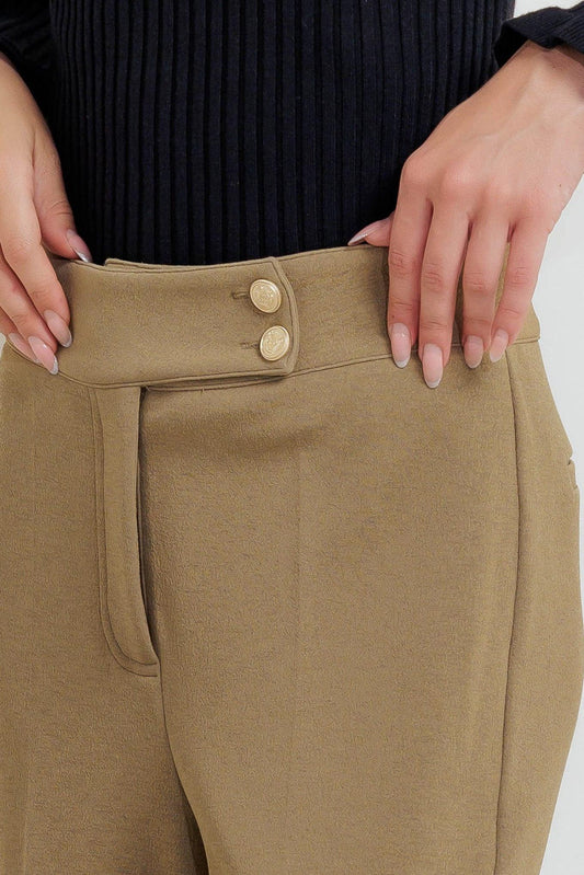 Runway to Realway Knit Pants in mocha, view 1 — Soul Flow Apparel