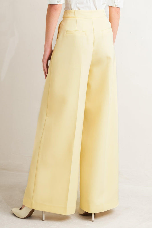 Sunshine Dream Woven Pants in yellow, view 7 — Soul Flow Apparel