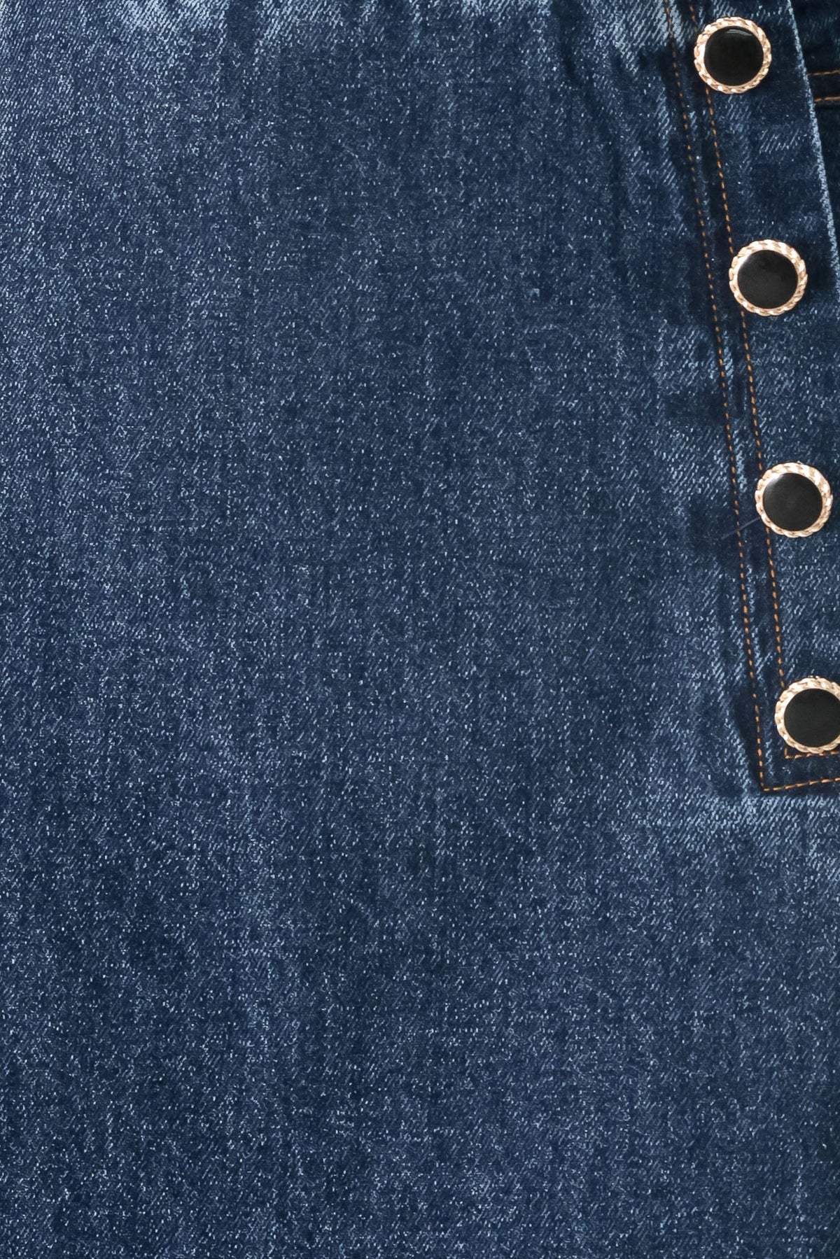 Run The City Denim Skort in indigo, fabric swatch — Soul Flow Apparel