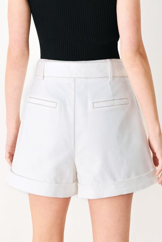 Better Together Woven Short in white, view 2 — Soul Flow Apparel