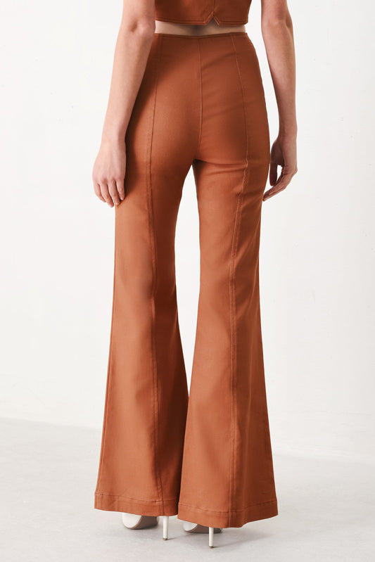 Sahara Edit Woven Pants in terracotta, view 4 — Soul Flow Apparel