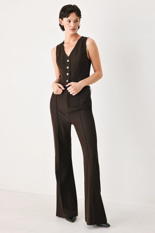 Outlaw Heart Woven Pants in brown, view 4 — Soul Flow Apparel