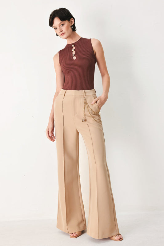 Crystal Bay Woven Pants in camel, view 5 — Soul Flow Apparel