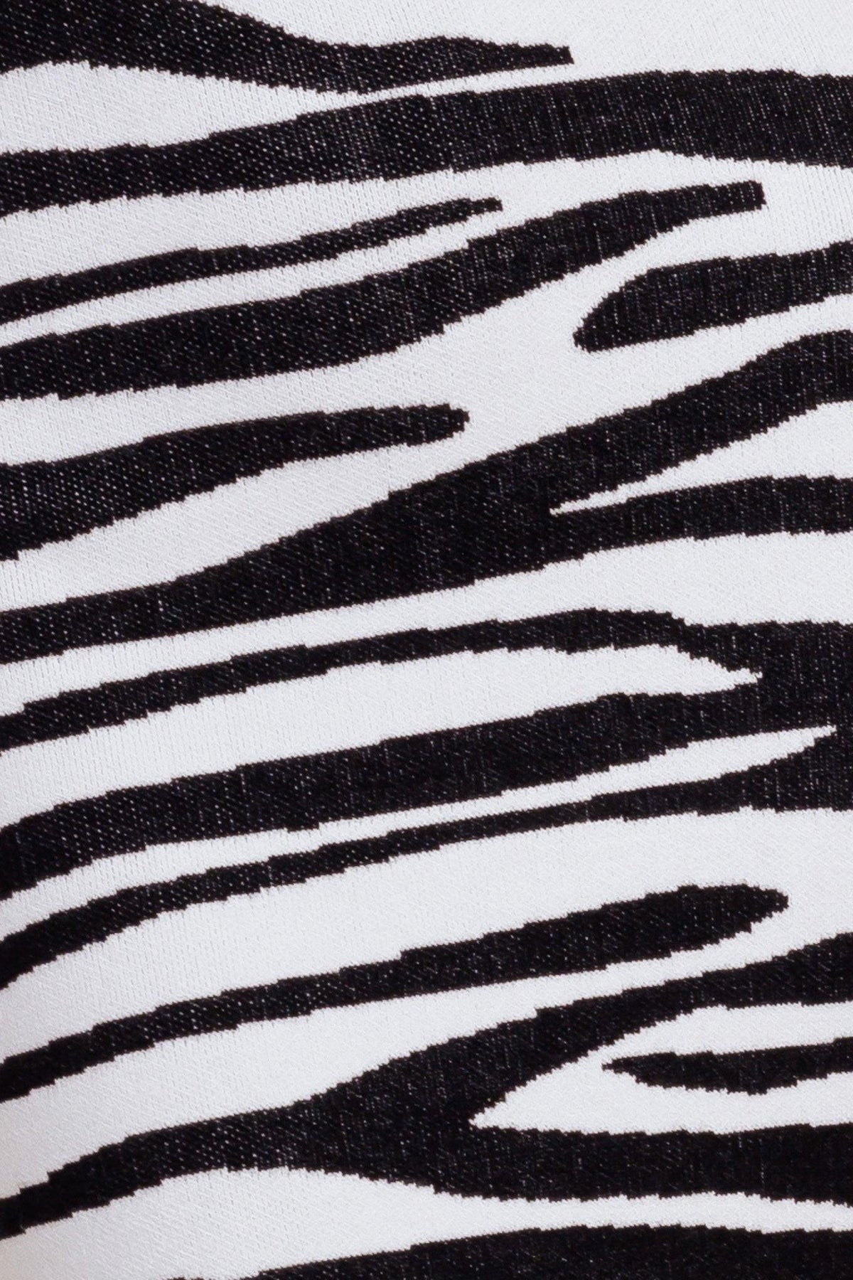 Nature’s Smile Knit Midi Tube Dress in white black, fabric swatch — Soul Flow Apparel