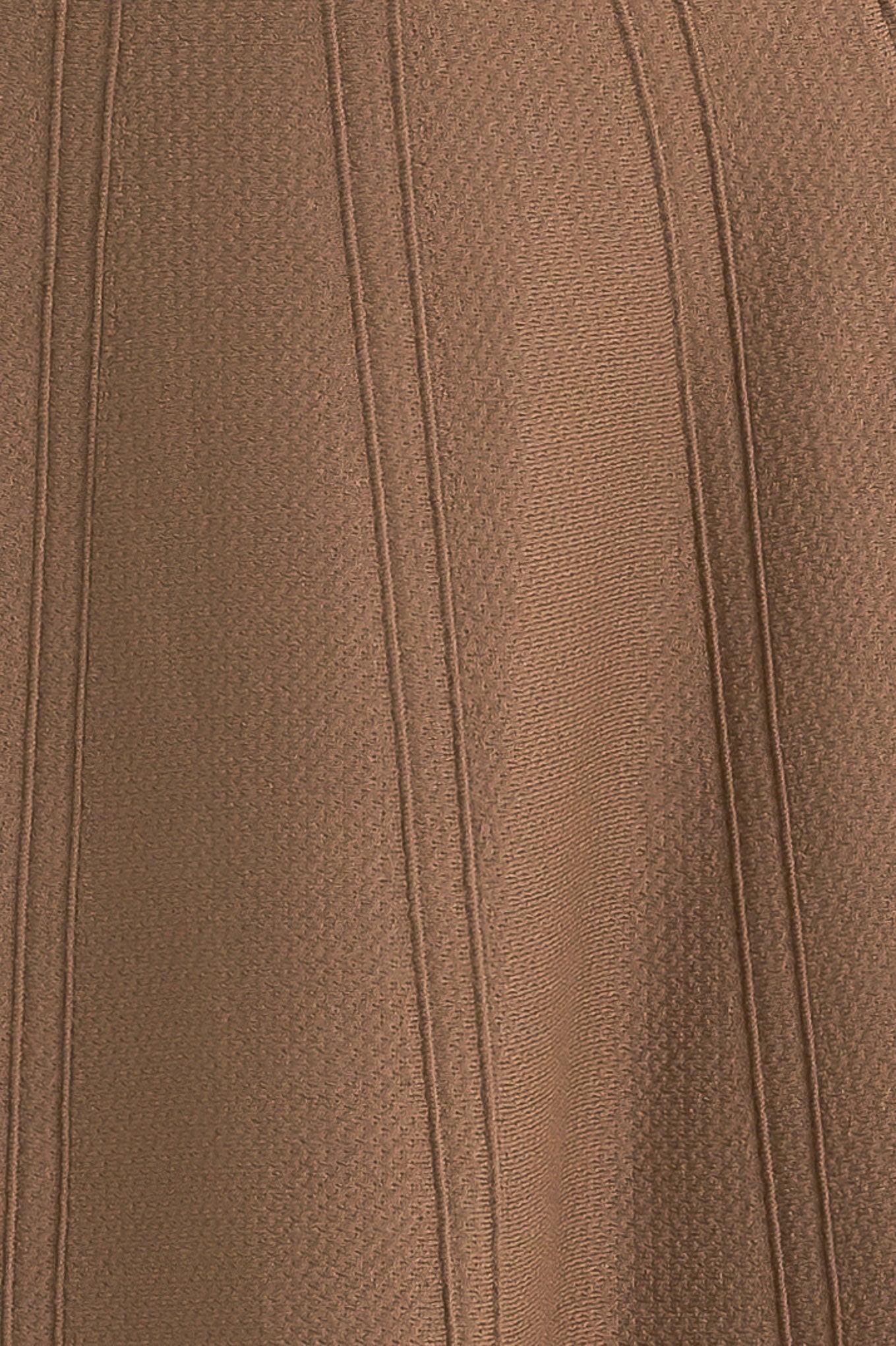 Latte Lane Sweater Knit Circle Skirt in camel, fabric swatch — Soul Flow Apparel