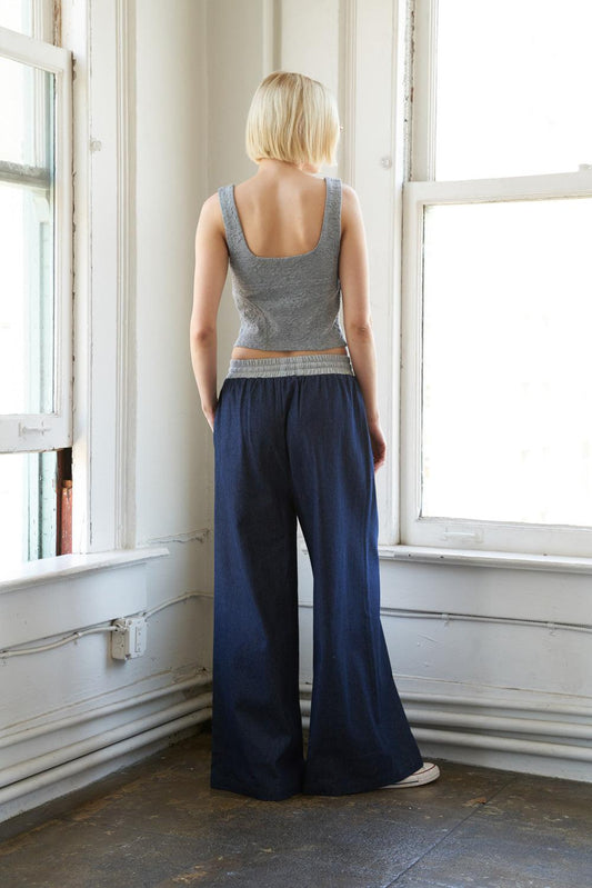 Through the Looking Woven Top in 20grey, view 3 — Soul Flow Apparel