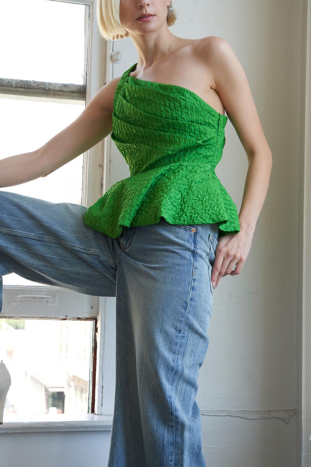Spoonful of Sass Woven Top in 20green, view 5 — Soul Flow Apparel
