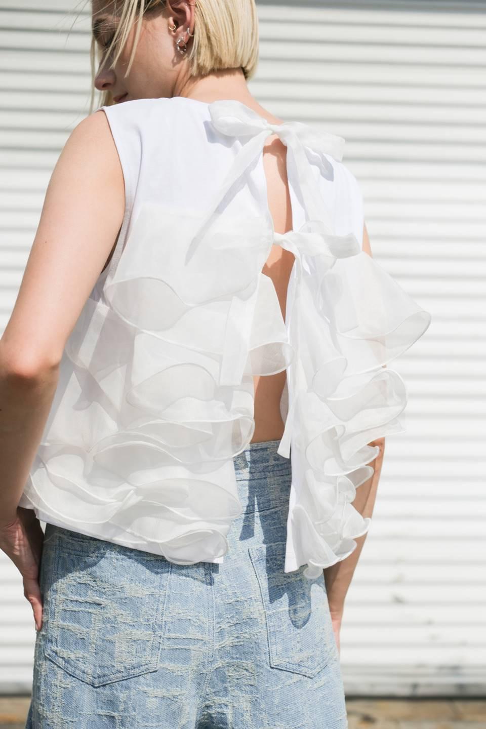 Cloud Nine Chic Knit Top in white, view 6 — Soul Flow Apparel