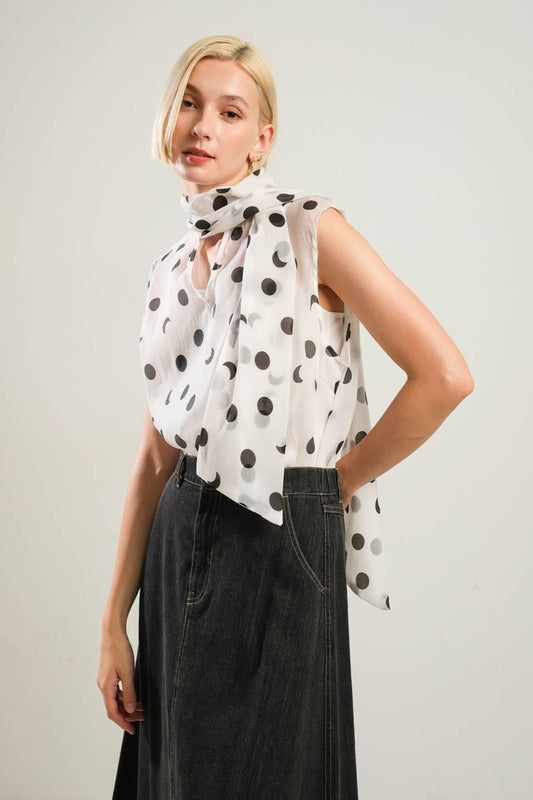 This Isn't Goodbye Woven Top in white, view 1 — Soul Flow Apparel