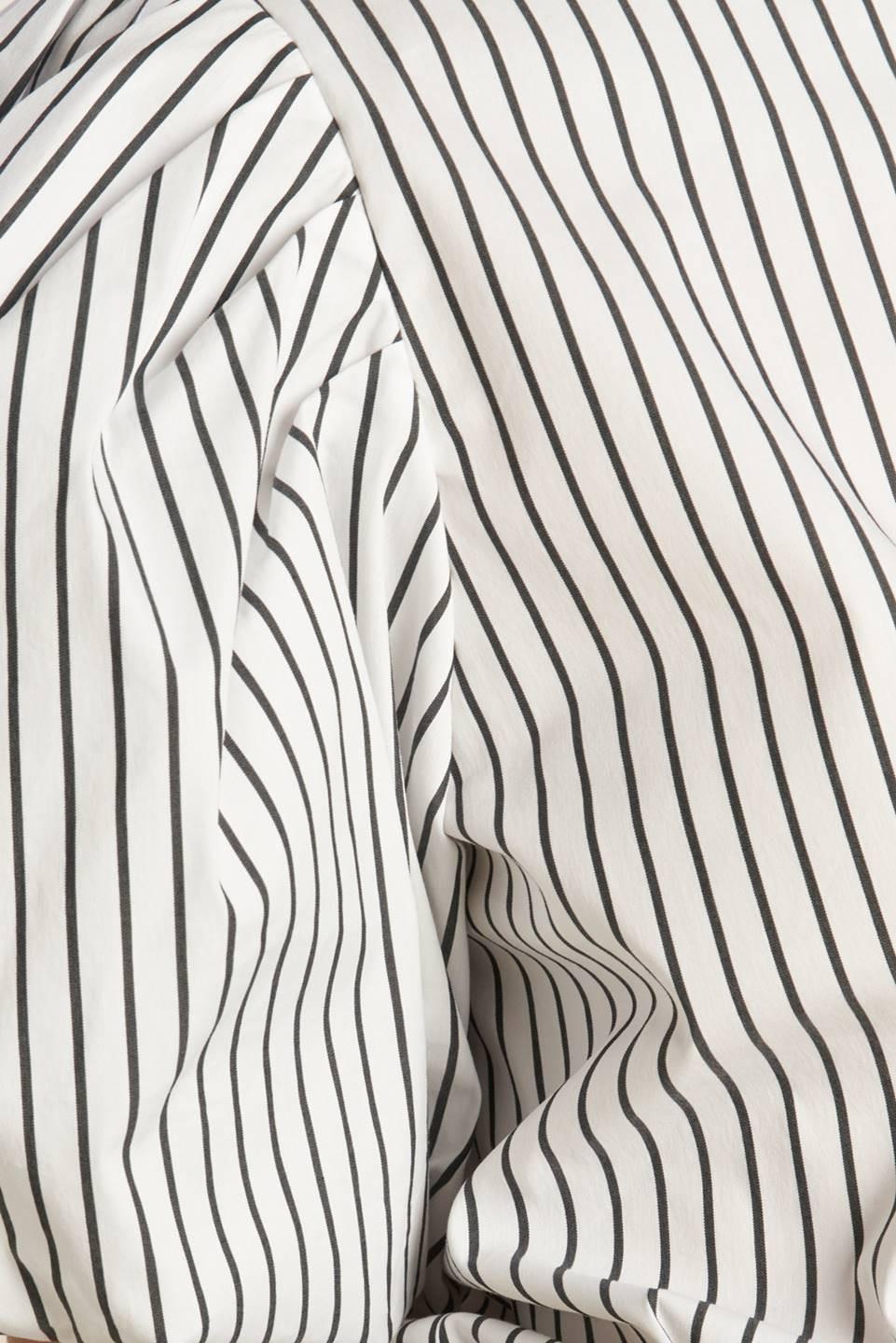 All the Feelings Woven Top in white black, fabric swatch — Soul Flow Apparel