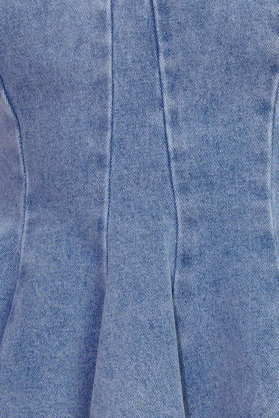 Sandy Waltz Light Denim Cami Top, fabric swatch — Soul Flow Apparel
