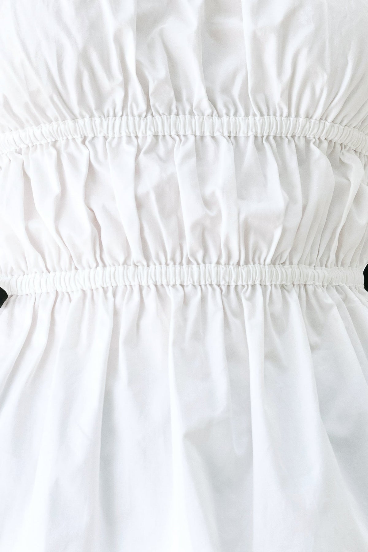 Beach Club Woven Strapless Top in white, fabric swatch — Soul Flow Apparel
