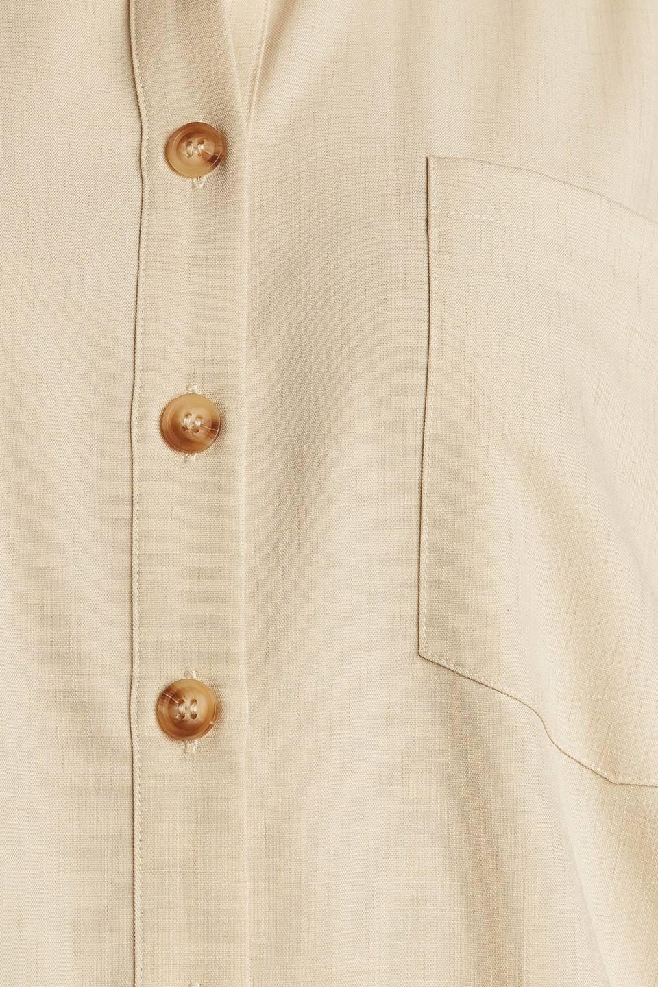 Go with Grace Woven Shirt in natural, fabric swatch — Soul Flow Apparel