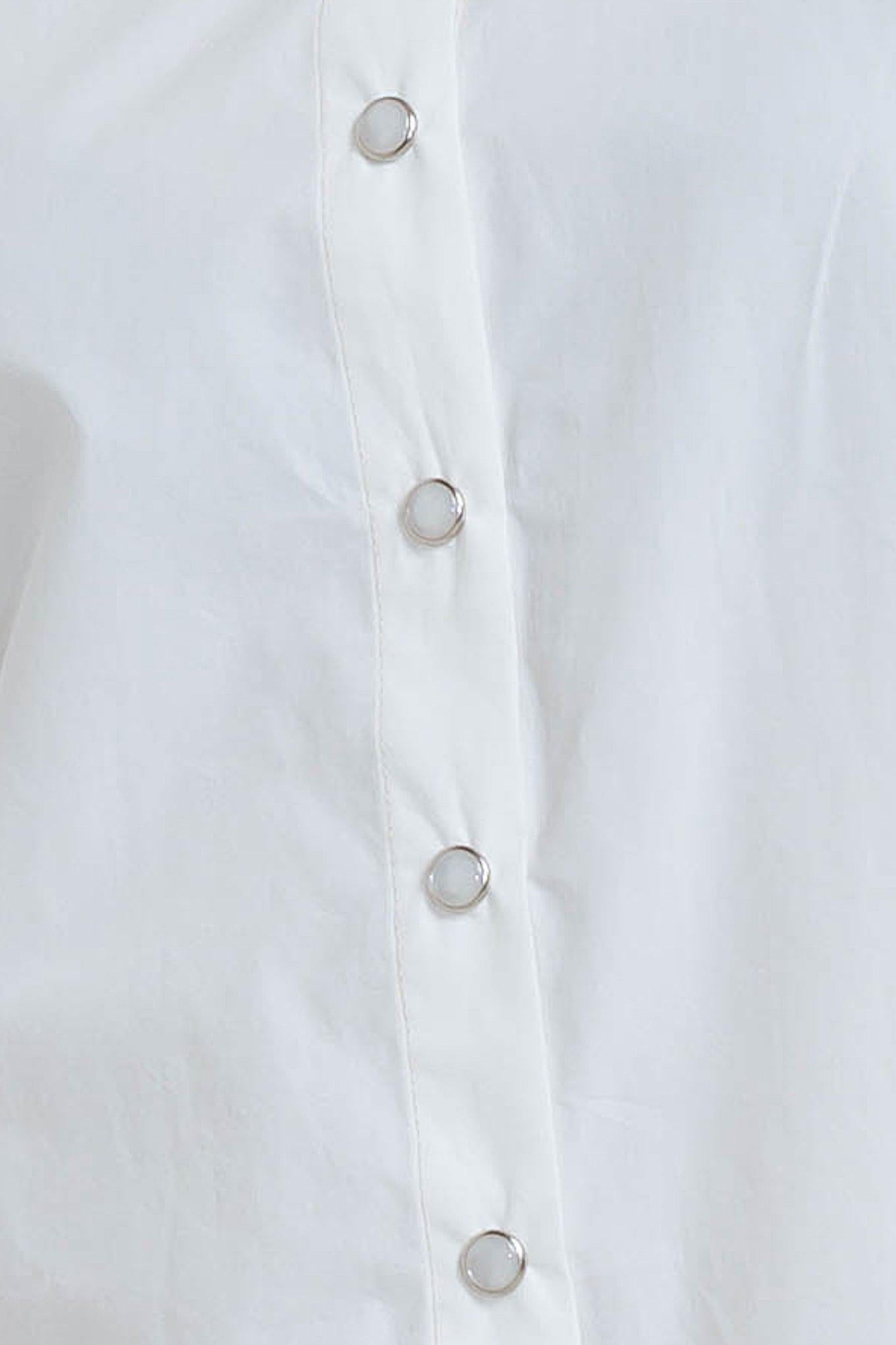White Noise Solid Woven Top, fabric swatch — Soul Flow Apparel