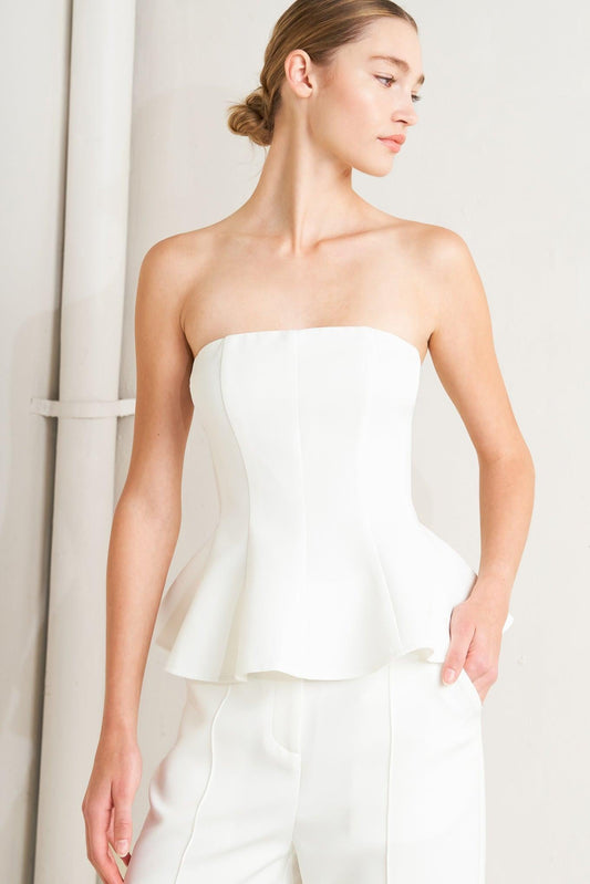Sunshine Dream Woven Top in white, view 1 — Soul Flow Apparel