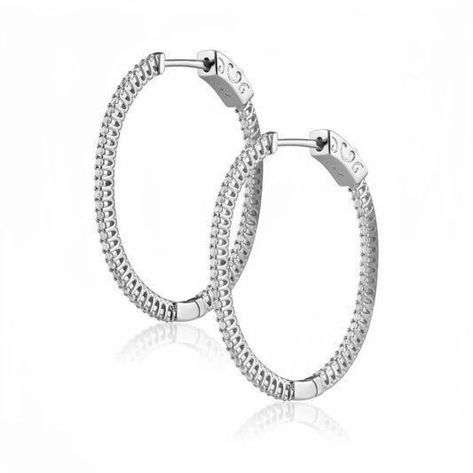 Kristen Cz Oval Hoop — Soul Flow Apparel