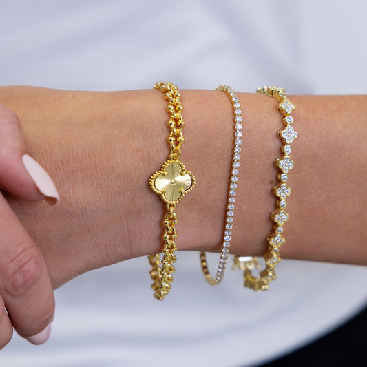 Rosalie Clover Chain Bracelet — Soul Flow Apparel