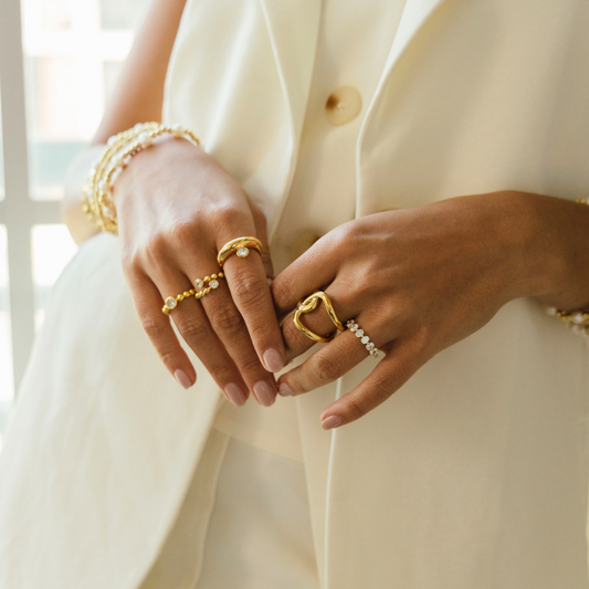 Skylar Bezel Beaded Ring, view 19 — Soul Flow Apparel