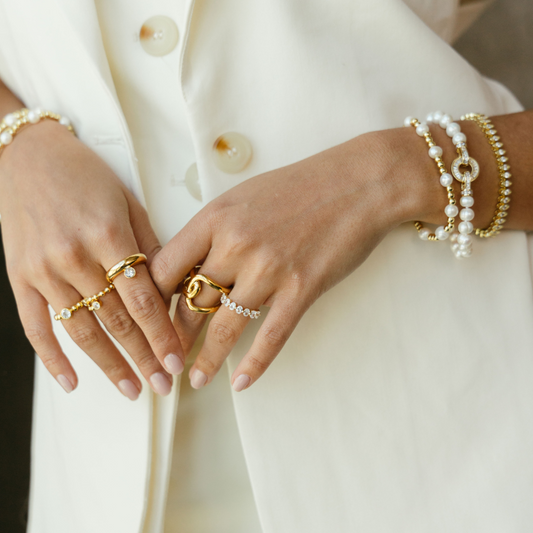 Ariel Pearl Beaded Bracelet, view 44 — Soul Flow Apparel