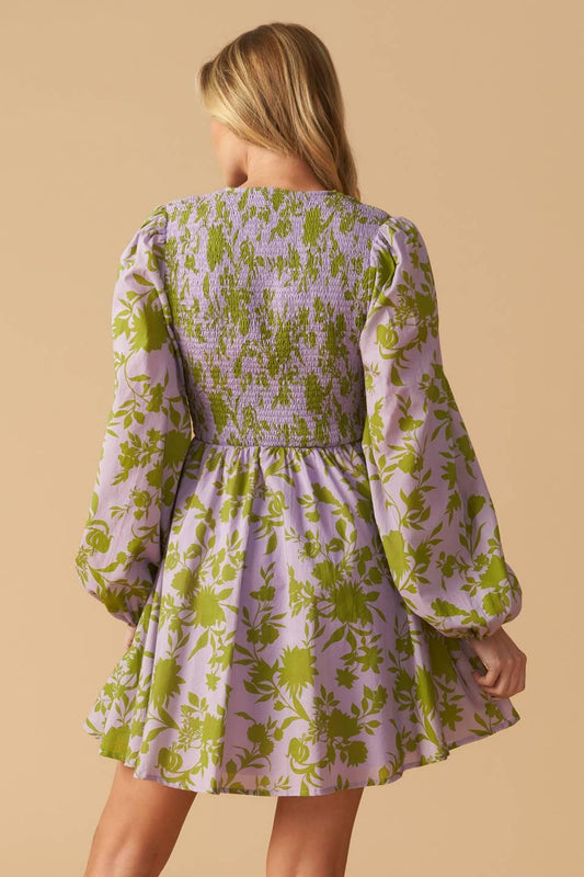 Wings of a Dream Woven Mini Dress in lavender, view 5 — Soul Flow Apparel