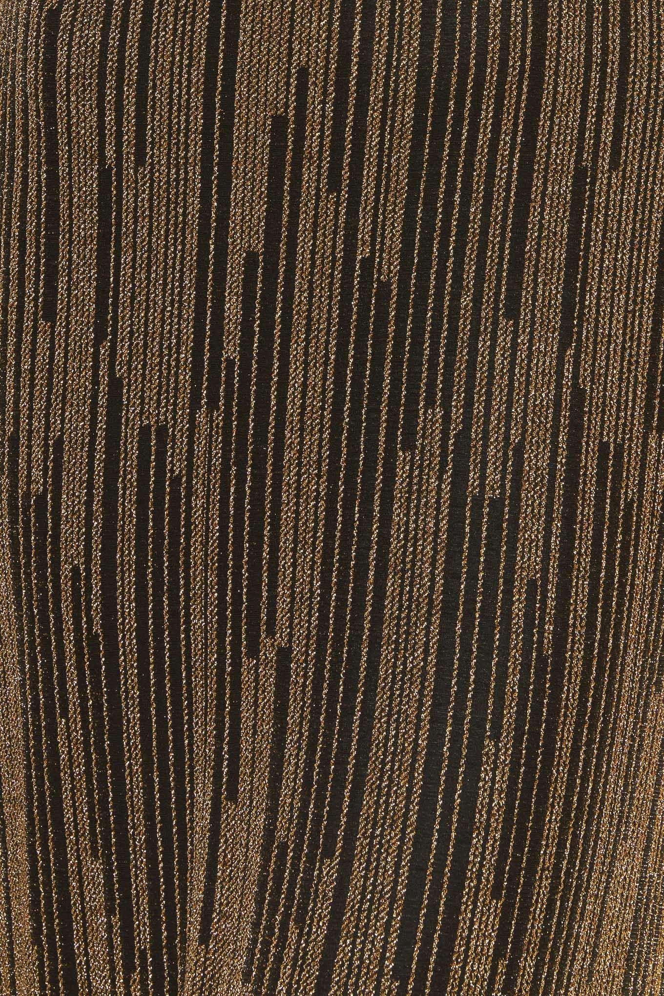 Sacred Promises Metallic Woven Maxi Dress in black gold, fabric swatch — Soul Flow Apparel