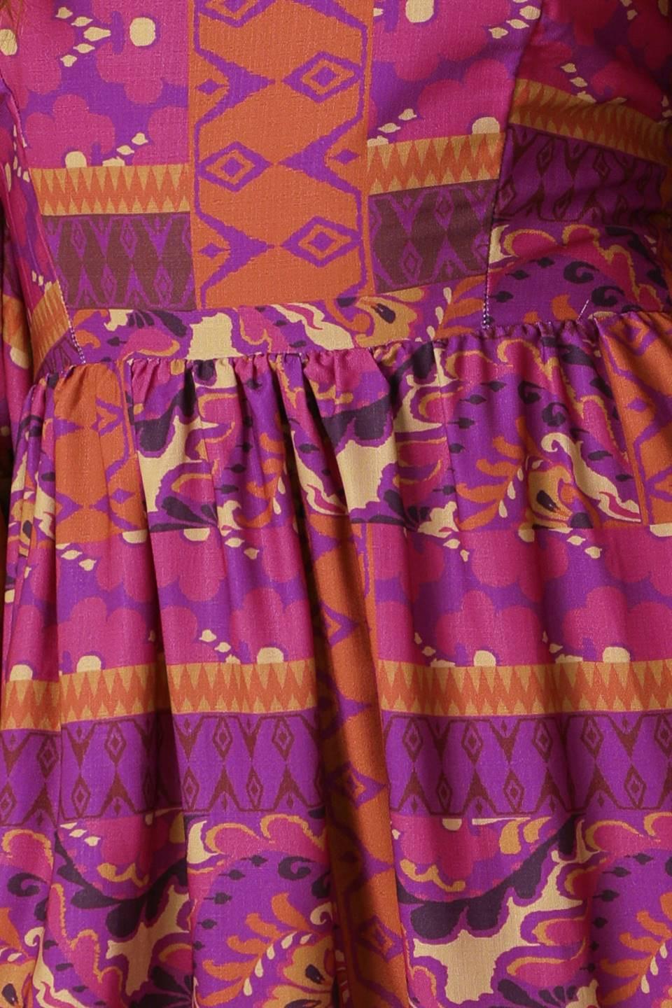 Mellow Moments Woven Midi Dress in magenta, fabric swatch — Soul Flow Apparel