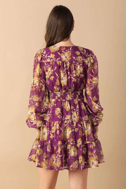 Effortless Selection Woven Mini Dress in berry, view 6 — Soul Flow Apparel