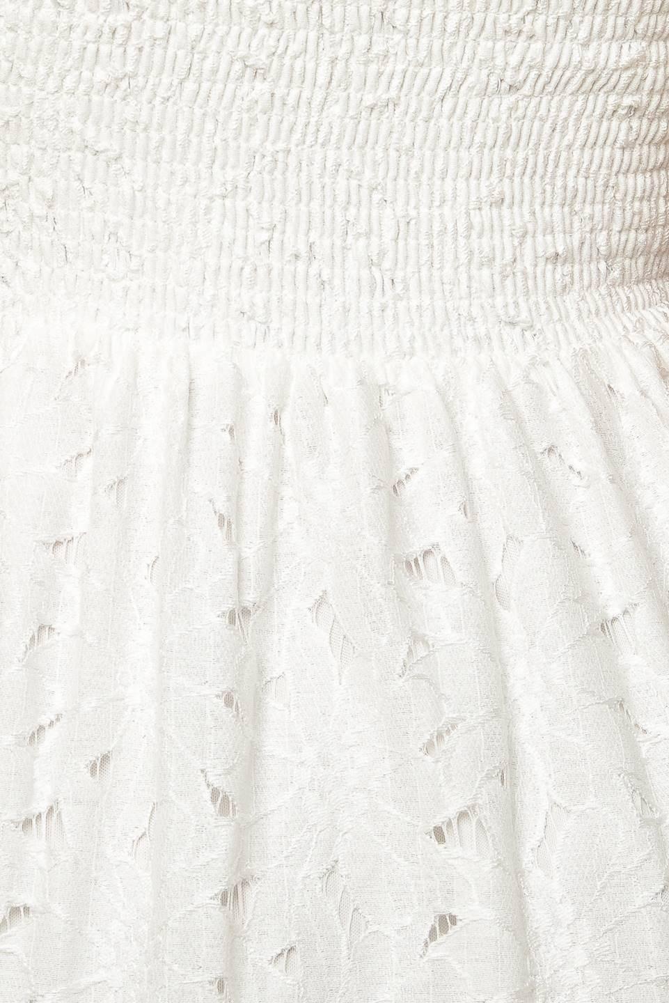 Wishing Well White Woven Lace Maxi Dress, fabric swatch — Soul Flow Apparel