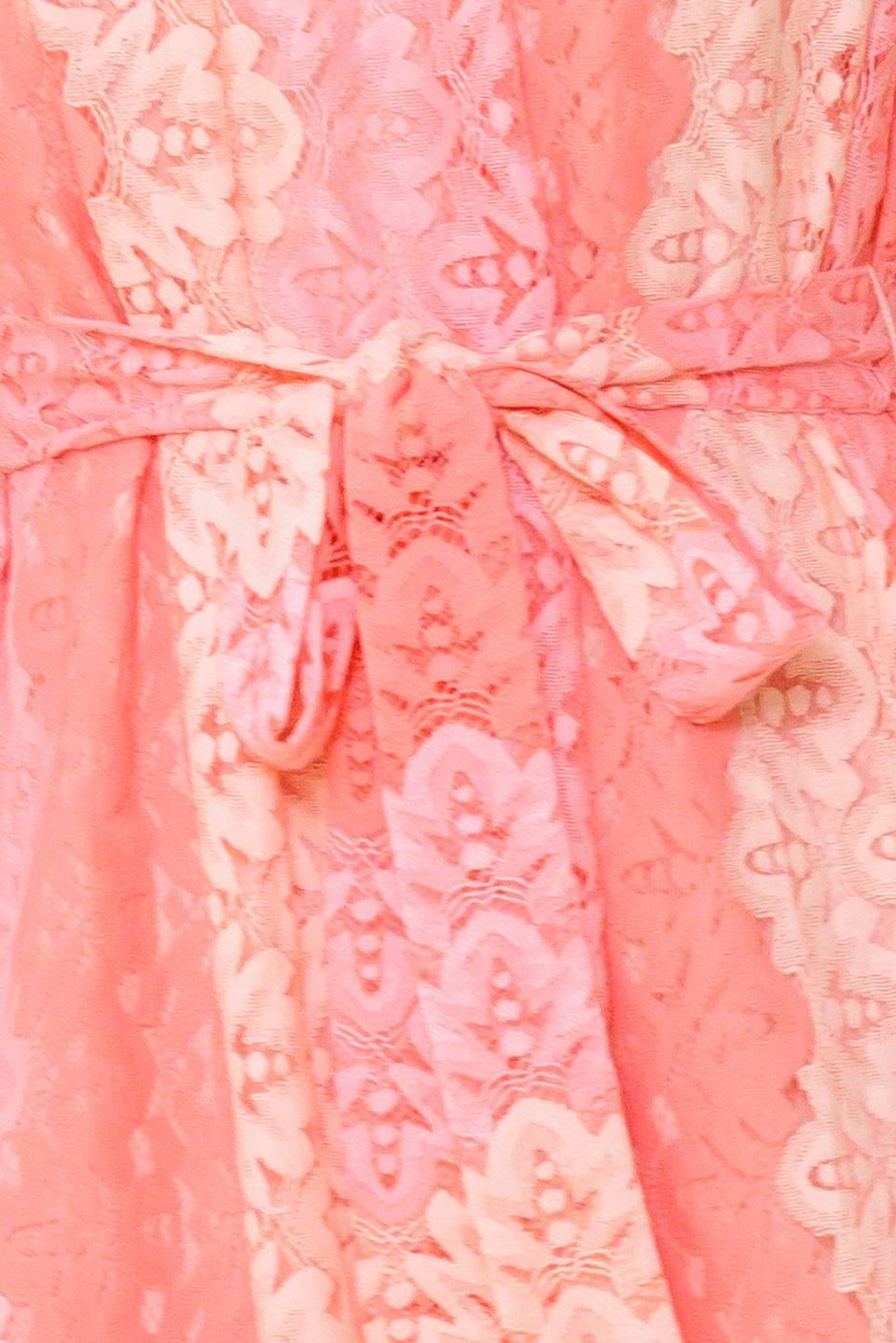 Tailor Made for You Woven Lace Midi Dress in peach, fabric swatch — Soul Flow Apparel