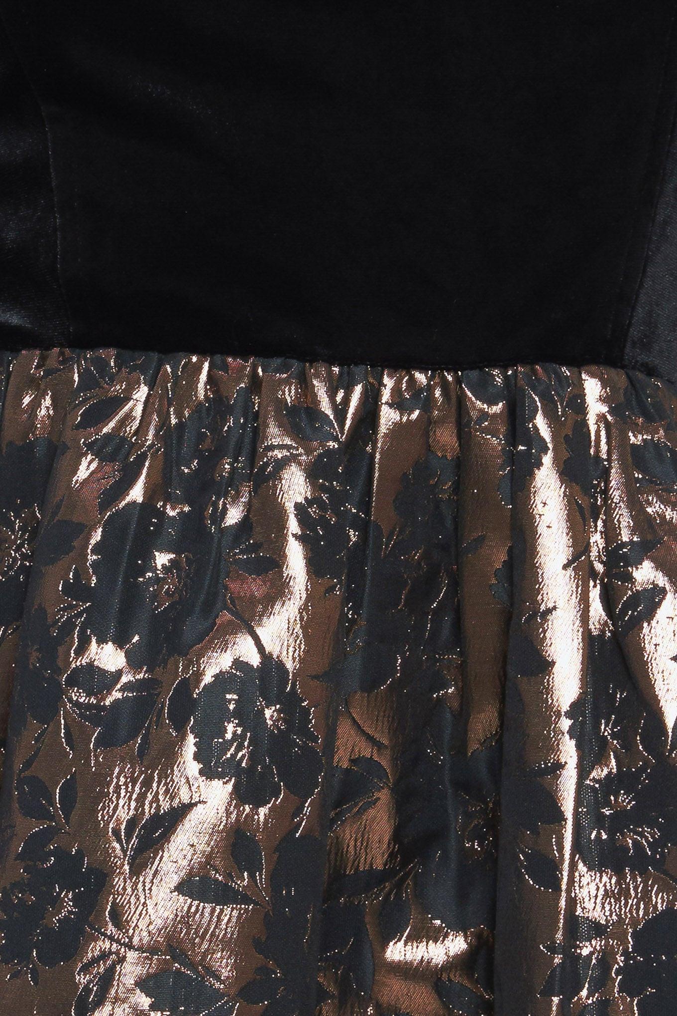 Celebration Night Velvet Woven Mini Dress in black bronze, fabric swatch — Soul Flow Apparel