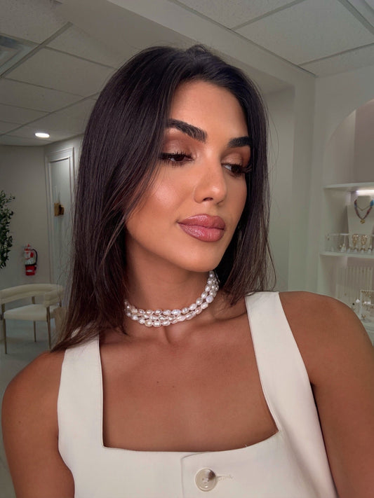 Madeline 3-Layered Pearl Choker — Soul Flow Apparel