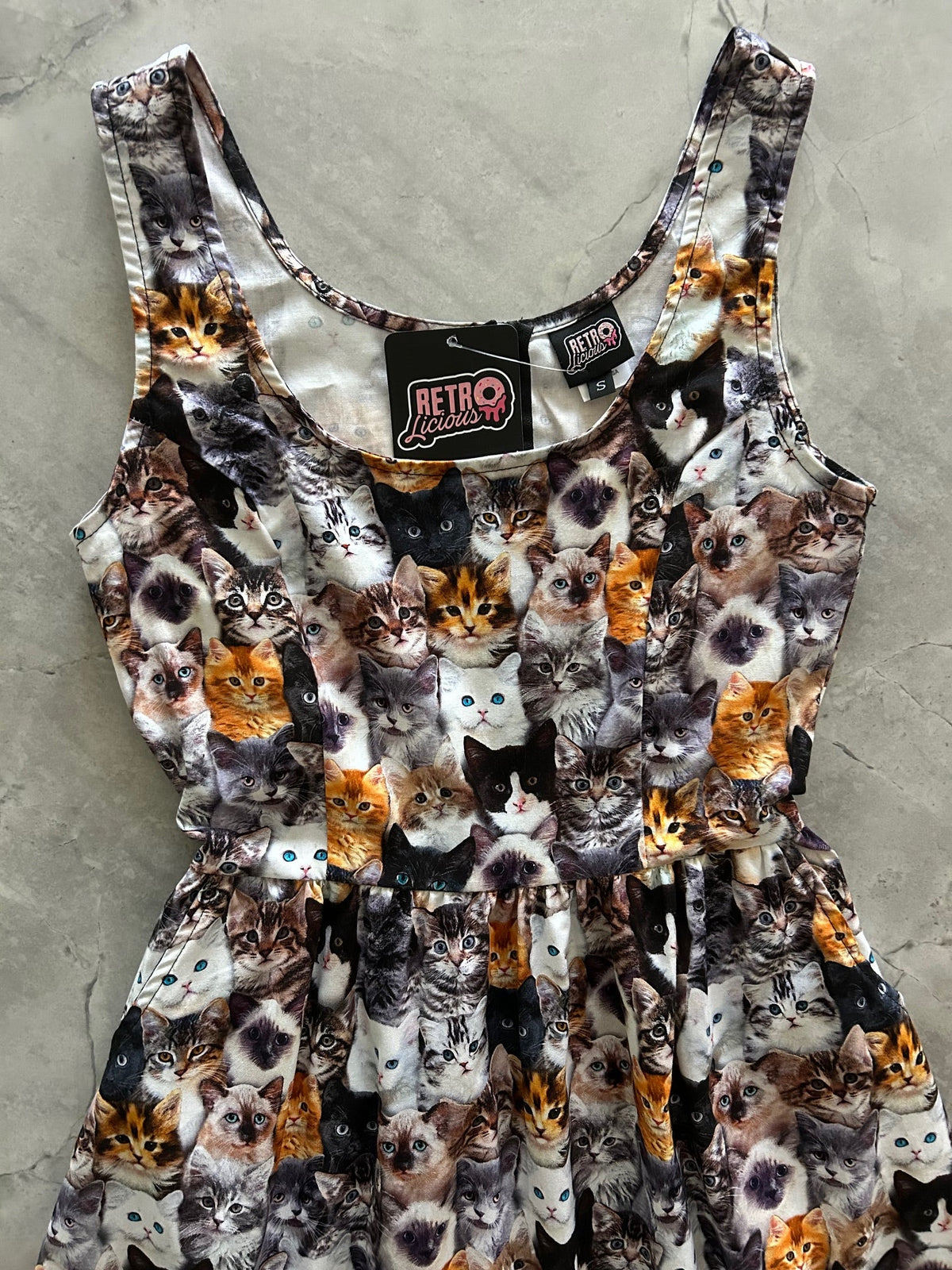 Realistic Cats Fit & Flare Dress, view 1007 — Soul Flow Apparel