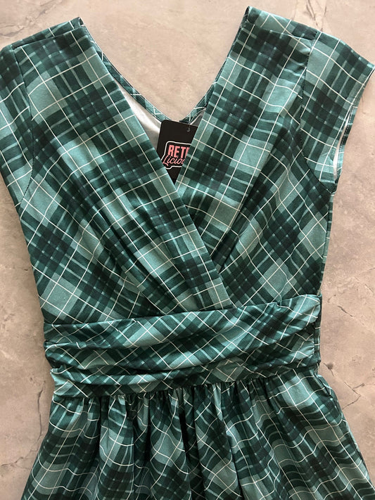 Green Plaid Greta Dress - Plus Sizes Only, view 1961 — Soul Flow Apparel