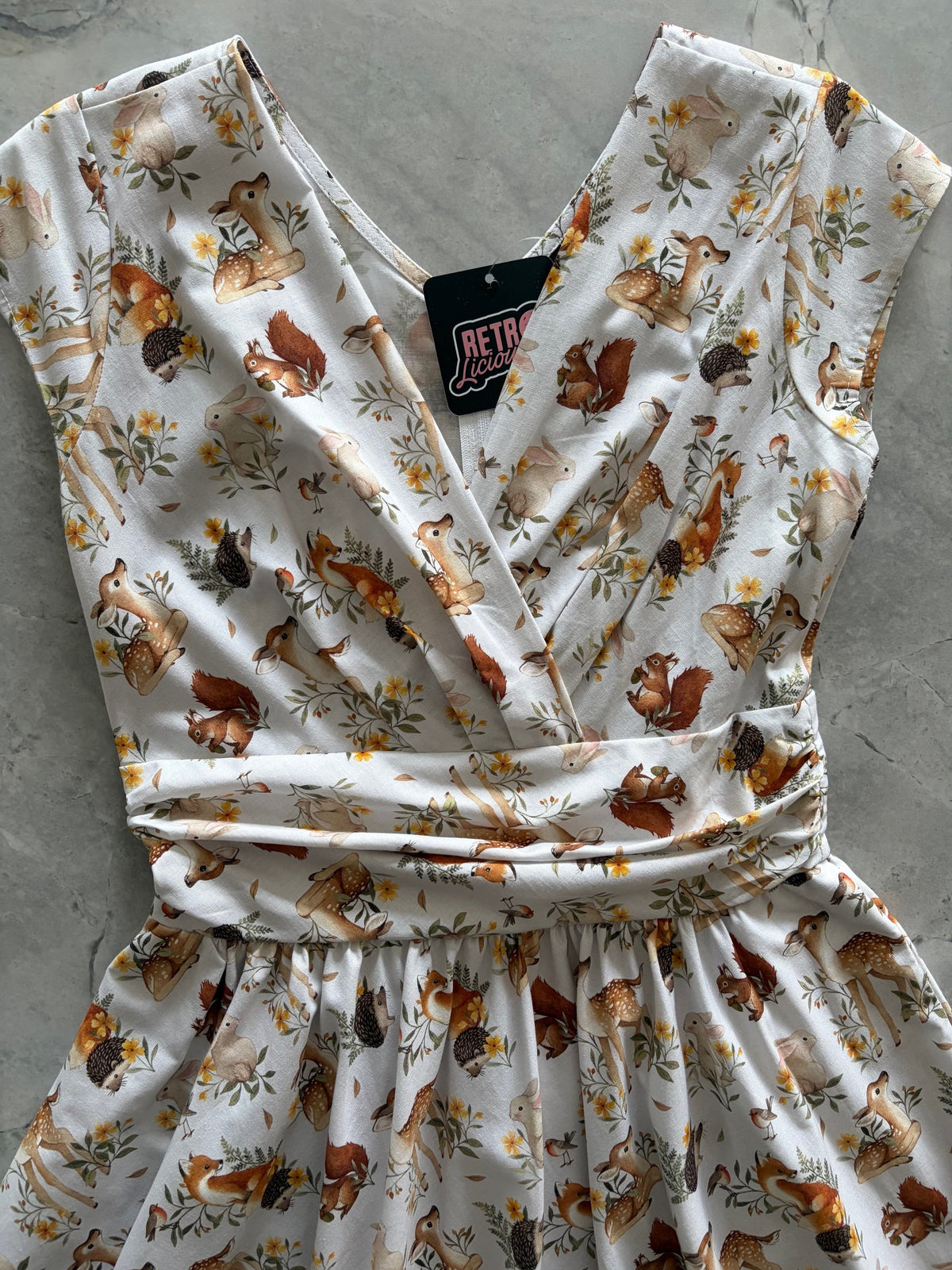 Woodland Animals Greta Dress, view 2803 — Soul Flow Apparel