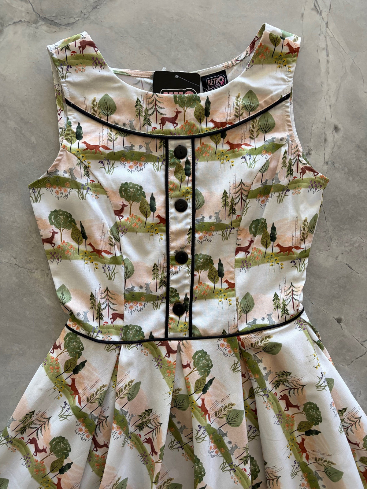 Elizabeth Dress in Woodland Sunset, view 2980 — Soul Flow Apparel