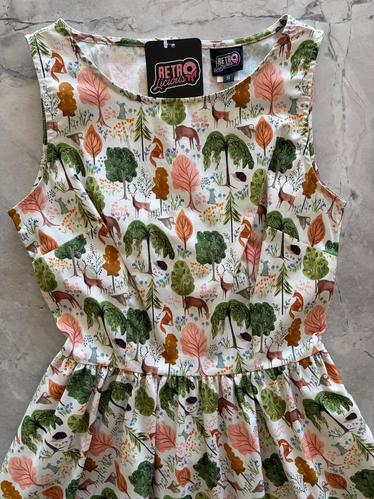 Woodland Vintage Dress in Cream, view 2987 — Soul Flow Apparel
