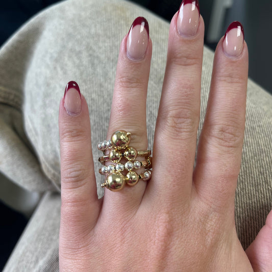 Bead Wrap Ring Two-Tone, view 5622 — Soul Flow Apparel