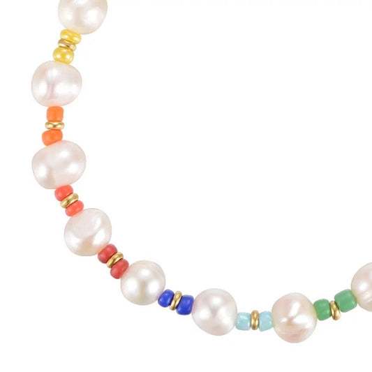 Malibu Rainbow Pearl Bracelet, view 2 — Soul Flow Apparel