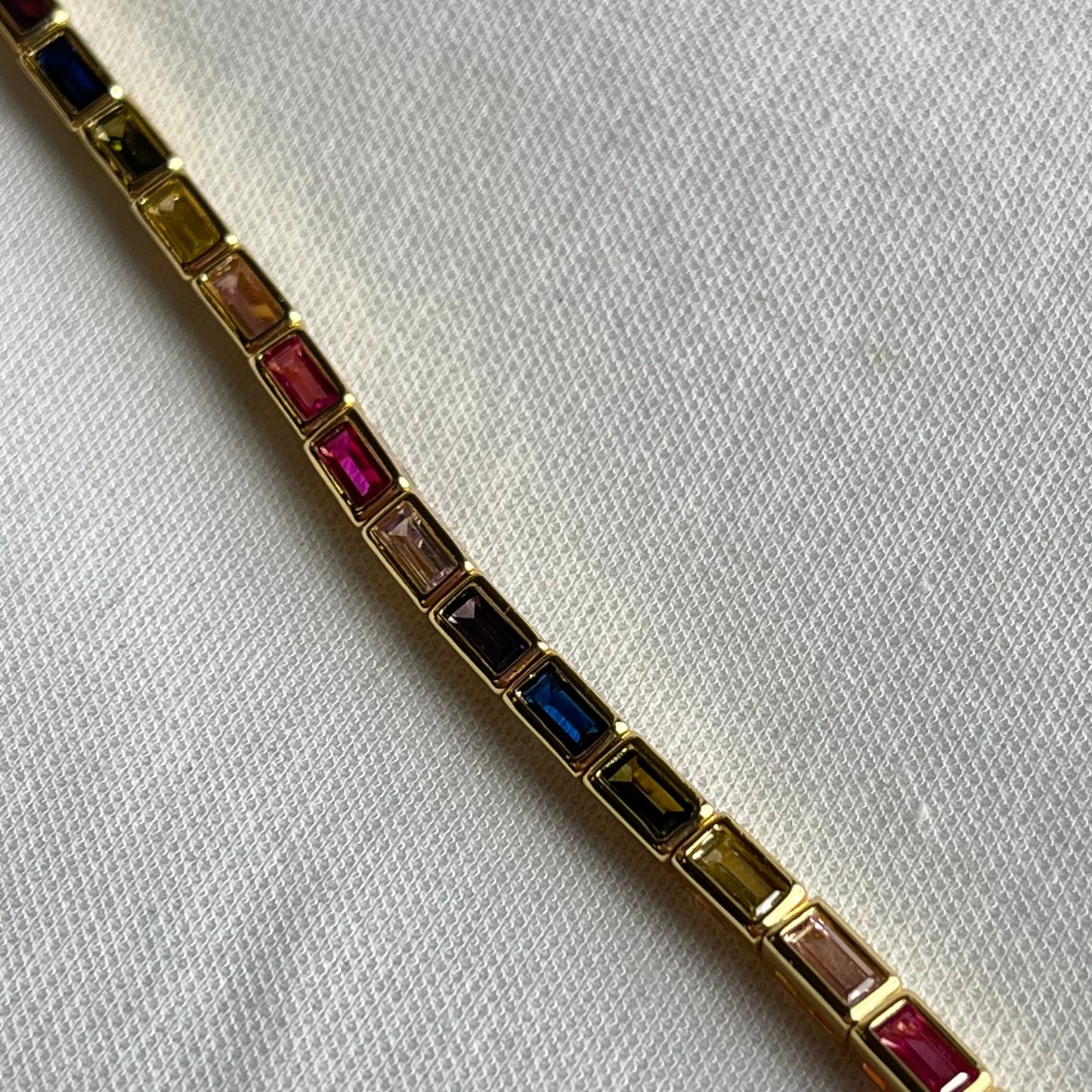 Lainey Rainbow Tennis Bracelet, view 7344 — Soul Flow Apparel