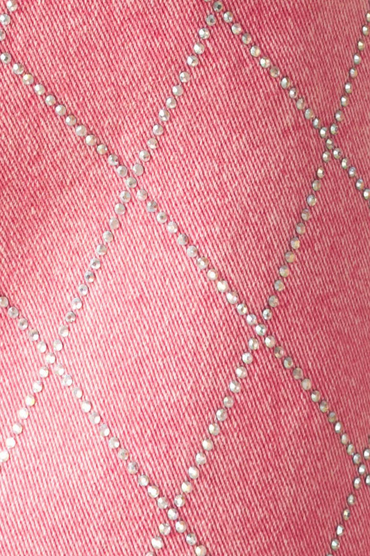 You Are Enough Twill Pants in pink, fabric swatch — Soul Flow Apparel
